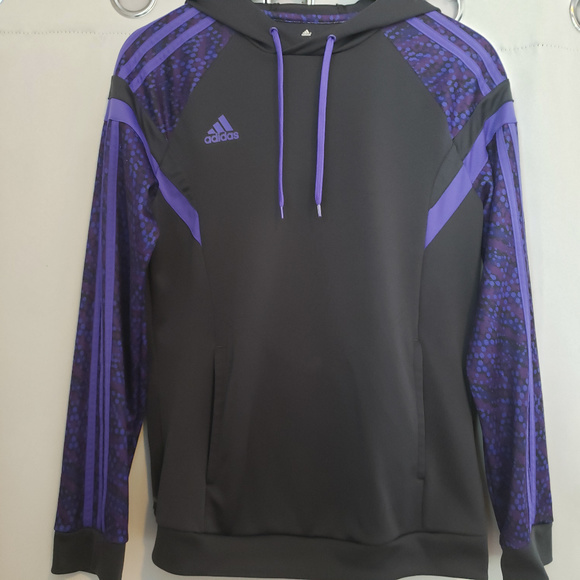 adidas hoodie purple and black geometric pattern - Picture 5 of 8